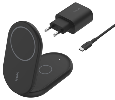 Belkin BoostCharge 2-i-1 laddstation, WIZ028vf