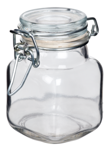 Glasskrukke med lokk