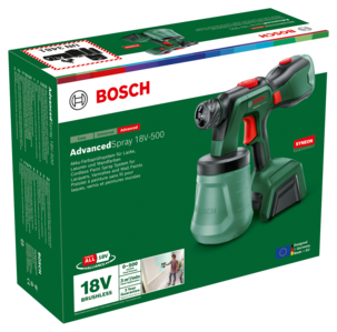 Bosch AdvancedSpray 18V-500 malingssprøyte med 1 batteri