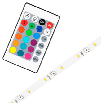 LED-lista RGBW jatkettava, kaukosäädin, Cotech