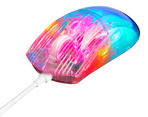 Deltaco DM330 Läpinäkyvä pelihiiri, RGB-valaistus