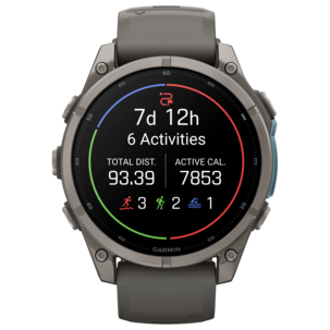 Garmin fēnix 9 äventyrsklocka, stengrå titan