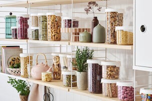 Rund plastburk med lock