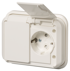 ABB Jussi 2-osainen uppoasennettava pistorasia 302EUGP