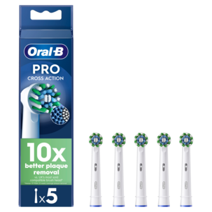 Oral-B Pro Cross Action børstehoder, hvit