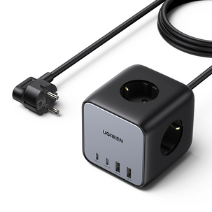 Ugreen Diginest Cube grenuttag och laddare USB-C, USB-A