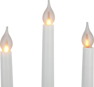 E10 flammande LED till ljusstake, 10-55 V, 4-pack