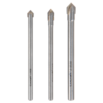 Cocraft borrsats glas och kakel 5, 6 och 8 mm, 3-pack