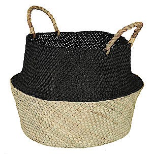 Förvaringskorg natur/svart