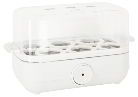 Eggkoker, 6 egg, hvit