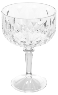 Champagnecoupe dessertglass i plast 26 cl, 4-pakning