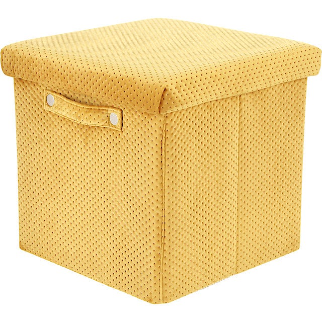 Sittepuff med oppbevaring, fløyel
