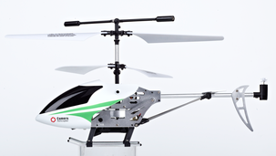 Kauko-ohjattava helikopteri ja kamera