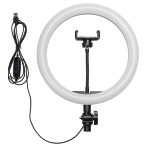LED ringlight med stativ, för mobil, 1,55 m