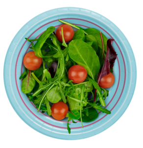 Papptallerken med dekor 19 cm