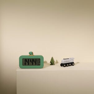 Digital väckarklocka för barn, dinosaurie, grön