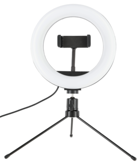 LED-ringlys med tripod til mobil, 8 tommer
