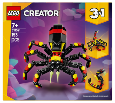 LEGO Creator Villieläimet: hämmästyttävä hämähäkki 31159, yli 7-vuotiaille