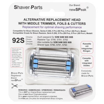 Rakhuvud 92S till rakapparat Braun Series 9