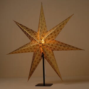 Stor adventsstjärna guld papper, 70 cm