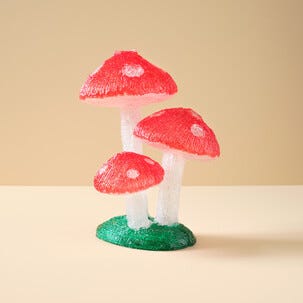 Lysende soppformet julepynt for utendørs bruk, 32 cm