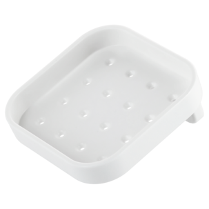 Selvklebende vegghylle i plast 9,3 x 9,3 x 5,4 cm, hvit