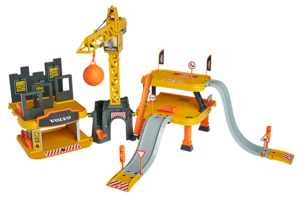 Majorette Volvo Creatix byggeplass inkl. 5 biler