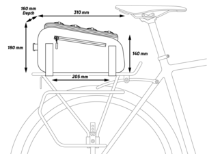 Zefal Z Traveler 40 cykelväska pakethållare, 9 l