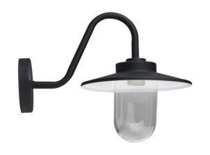 Stallykta Emil, vägglampa utomhus, svart