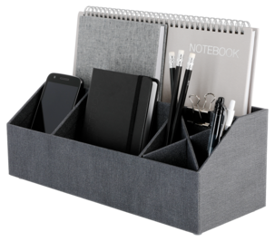 Skrivbordsställ med 7 fack, mörkgrå