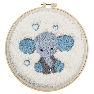 Punch Needle broderikit djurmotiv, för vuxna