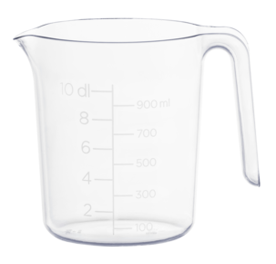 Litermått i plast, 1 liter