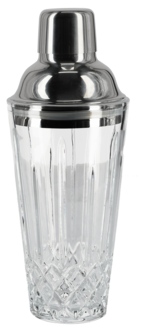 Shaker drink og cocktail, glass og rustfritt stål, 400 ml