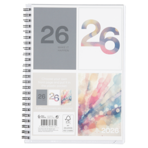 Veckokalender 2026 A5, spiralbunden