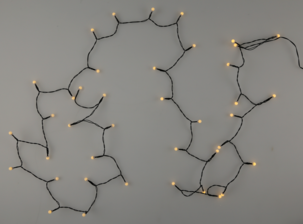 Northlight solcelledrevet lyslenke med små kuler, 40 LED-lys, 3,9 m