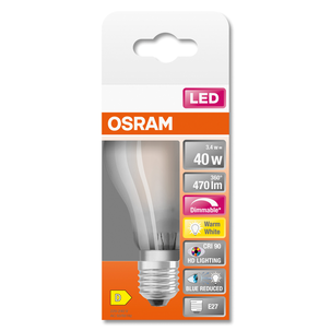Dimbar LED lyspære E27 Osram, varmhvit