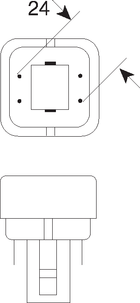 Osram kompaktlysrør 827, G24Q