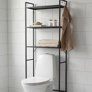 Toaletthylla med 3 hyllplan över toalett eller tvättmaskin