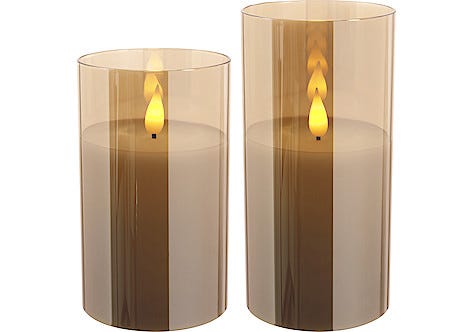 Northlight LED-lykt glass 2-pakning