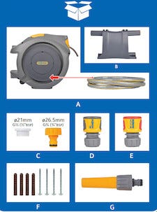Hozelock Auto Reel svingbar slangetrommel, 30 meter