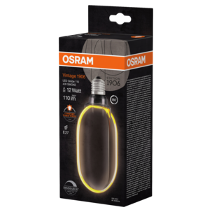 Osram Vintage 1906 Globe Smoke LED-pære E27 dimbar