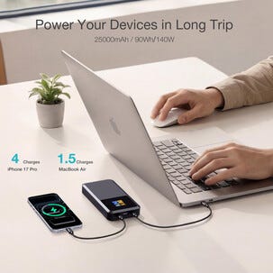 Powerbank tre porter 25 000 mAh, 140 W