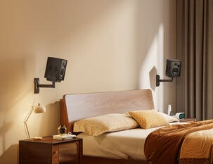 Exibel dubbla högtalarfästen för väggmontering, ställbara