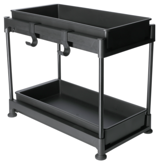 Liten oppbevaringshylle med 2 skuffer, (38,5 x 21,5 x 31 cm)