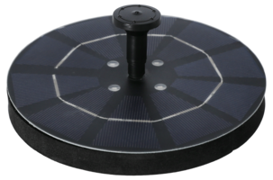 Solcellefontene med farget lys, flytende