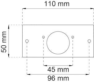 Habo reparationsplatta gångjärn dörr, vit