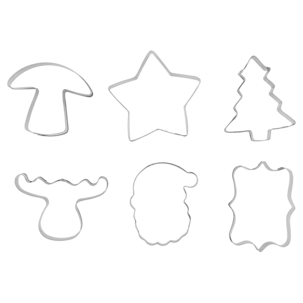 Pepparkaksformar, klassiska julmotiv, 6-pack