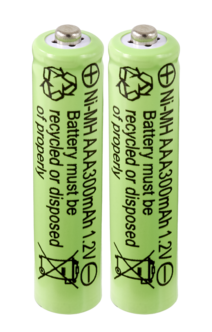 Akku AAA/HR03 300 mAh Solar, 2 kpl