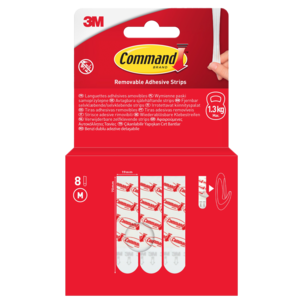 Command självhäftande strips M, universal, 1,3 kg, 8-pack