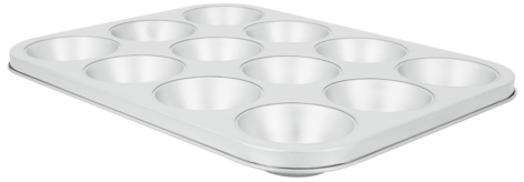 Muffinipelti 12 kpl, ruostumatonta terästä, 37 x 28 cm